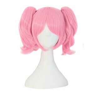 35 cm Lolita Sweet and Lovely Straight Anime Cosplay Wig (Pink)